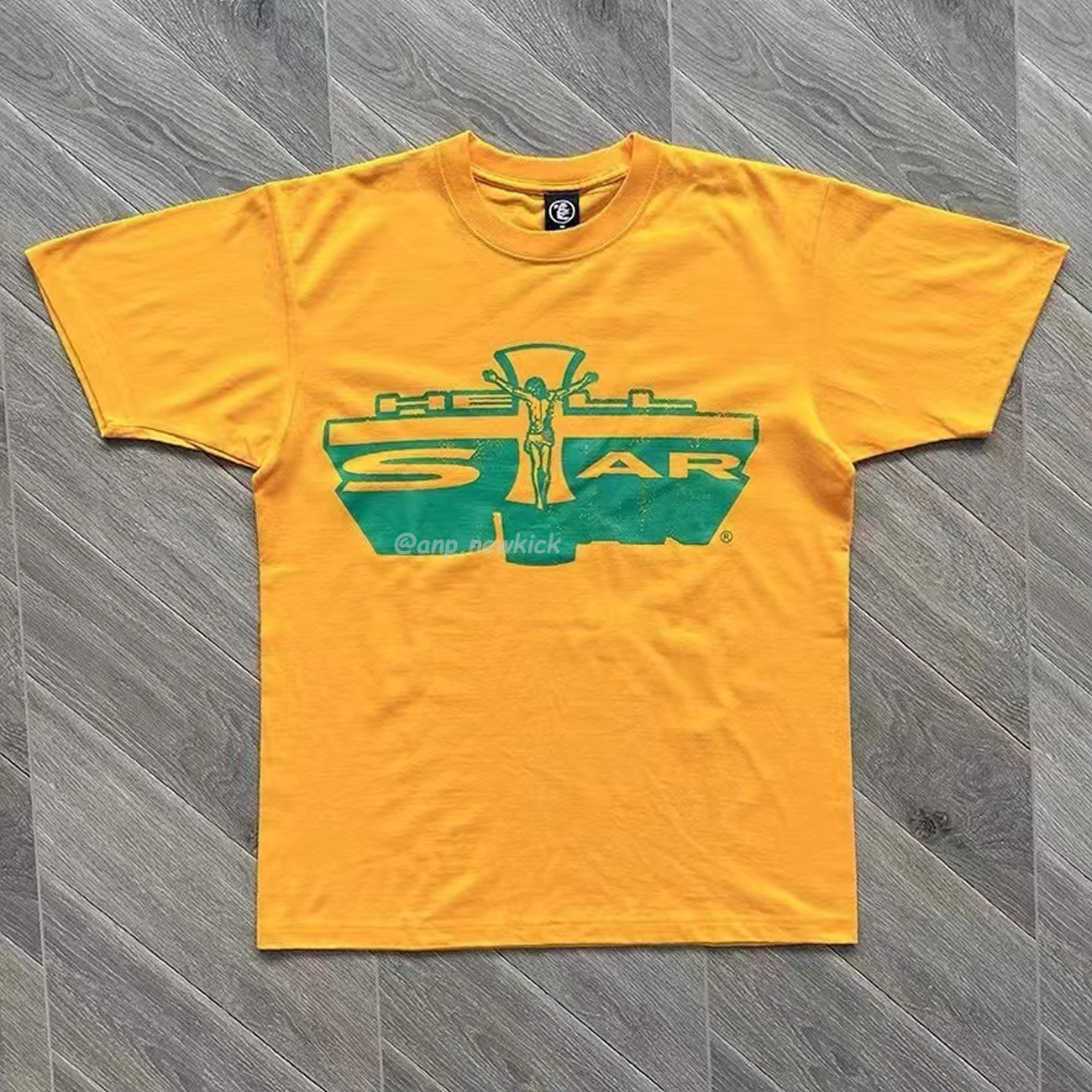 Hellstar Jesus Emblem Yellow T Shirt (7) - www.newkick.org